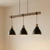Lindby Hängeleuchte Trebale, E27, Ø 28 cm, 3-flammig, Holz Produktbild-Vorschau 1