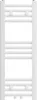 A white towel radiator against a white background. Podgląd zdjęcia produktu