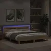 vidaXL Rám postele s čelem a LED osvětlením Dub Sonoma Náhled obrázku produktu 3