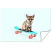 MuchoWow® Poster Fuchs - Tiere - Skateboard - Blau 120x80 Produktbild-Vorschau 1
