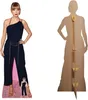 A life-size cardboard cutout of Taylor Swift in a navy jumpsuit, shown from the front and back. Anteprima dell’immagine prodotto