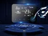 A futuristic digital thermostat with a robotic hand interacting with it, set against a dark, circuit-board-like background. Náhled obrázku produktu
