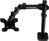 A black monitor arm mount is shown against a white background. Podgląd zdjęcia produktu