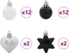 vidaXL Weihnachtskugel-Set 40 pcs Schwarz und Weiß Produktbild-Vorschau 5
