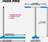 Diagram showing dimensions and specifications of an Indo PRO stunt scooter trick trainer. Anteprima dell’immagine prodotto