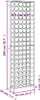 A technical drawing of a tall, narrow wine rack with dimensions indicated. Náhľad obrázku produktu