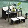 Outsunny Polyrattan Sitzgruppe Gartenset Garnitur 11 tlg. Produktbild-Vorschau 2