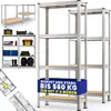 A collage of images showing different shelving units and accessories, with a focus on storage solutions. Produktbild-Vorschau