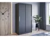 Easy4You K1 100 cm Schwarz Schiebetüren Kleiderschrank Produktbild-Vorschau 2