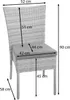 A diagram showing the dimensions of a chair. Podgląd zdjęcia produktu