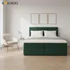 Boxspringbett - 160x200 - Grün - mit Bettkästen - mit Produktbild-Vorschau 8