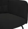 A close-up view of the armrest and seat of a black velvet armchair. Náhľad obrázku produktu