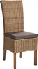 BELIANI Esszimmerstuhl 2er Set Braun Rattan mit Sitzkissen Produktbild-Vorschau 3