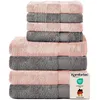 Komfortec 8er Handtuch Set aus 100% Baumwolle, 4 Badetücher Produktbild-Vorschau 1