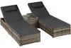 tectake®️ Rattan-Doppelliege mit Tisch aus Polyrattan und Produktbild-Vorschau 1