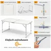 LEADZM Klapptisch klappbar 120 x 60 x 55-70 cm Tragbarer Produktbild-Vorschau 4