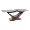 Table de salle à manger pliante OHAN - 180x95, marbre gris Voir les images du produit 1