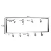 Wieszak ścienny metalowy srebrny 50x20x4 cm design hall Podgląd zdjęcia produktu 3
