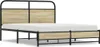 vidaXL Letto in metallo senza materasso rovere Sonoma Anteprima dell’immagine prodotto 1