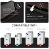 NALIA Custodia flip in vera pelle per iPhone 15 Pro, cover Anteprima dell’immagine prodotto 4