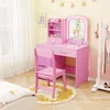 Tavolo da trucco per bambini COSTWAY, tavolo da trucco per Anteprima dell’immagine prodotto 8