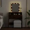 vidaXL Toaletný stolík s LED osvetlením údený dub Náhľad obrázku produktu 3