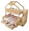 Kinder-Etagenbett 90x200 & 140x200 cm mit Giebeldach, Produktbild-Vorschau 4
