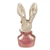 Clayre & Eef Figur Kaninchen 11x12x24 cm Beige Rosa Produktbild-Vorschau 3