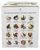 The image shows the side of a cardboard box with illustrations of various birds and their names. Anteprima dell’immagine prodotto