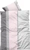 2 tlg Bettwäsche 135x200 + 80x80 Mikrofaser Grau Rosa Produktbild-Vorschau 2