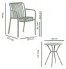 Set da balcone con tavolo rotondo Ø 60 cm in acciaio e 2 Anteprima dell’immagine prodotto 6