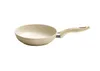 A single cream-colored frying pan with a silver metal accent and a cream-colored handle is shown against a white background. Podgląd zdjęcia produktu