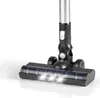 Close-up of the head of a cordless vacuum cleaner with LED lights illuminated. Produktbild-Vorschau