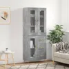 vidaXL Highboard gris béton 69,5x34x180 cm Bois composite Voir les images du produit 1