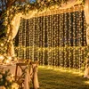 3x3 meter lichtgordijn, binnen, warm wit, 300 LED's. Productafbeelding-voorbeeld 9