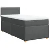 Boxspringbett mit Matratze Dunkelgrau 90x200 cm Stoff Produktbild-Vorschau 1