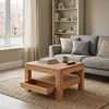 Wohnzimmertisch Kernbuche massiv 70x70 cm Couchtisch mit Produktbild-Vorschau 4