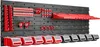 A wall-mounted storage system with various hooks, shelves, and bins. Produktbild-Vorschau