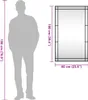 vidaXL Wandspiegel Schwarz 60x100 cm Rechteckig Eisen Produktbild-Vorschau 7