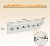 COSTWAY Wandhaken mit Ablage, 80 cm Holz-Garderobe mit 6 Produktbild-Vorschau 3