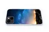 A clear product shot of a phone case with a galaxy and sunset design. Produktbild-Vorschau