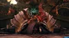A dark, fantasy-themed throne room with a large, monstrous figure seated on a throne. Produktbild-Vorschau