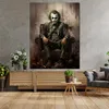 Joker im Anzug sitzend Pop Art Leinwandbild Wandbild Deko Produktbild-Vorschau 3