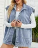ASKSA Damen Jeansweste aermellos Laessige Locker Elegante Produktbild-Vorschau 2
