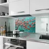 Küchenrückwand Spritzschutz Glas mit Motiv Blütenbaum Kunst Produktbild-Vorschau 2