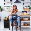 Kúpeľňový vozík Relaxdays, 3 zásuvky, kov a plast, pojazdný Náhľad obrázku produktu 3