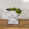 Keramik Pflanzpokal oval Deko-Schale für draussen Ø 17 cm Produktbild-Vorschau 3