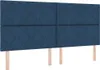 Boxspringbett mit Matratze mit Kopfteil Blau 200 x 200 cm Produktbild-Vorschau 3