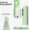 Collage of images showing a green phone case from different angles, highlighting its features. Anteprima dell’immagine prodotto
