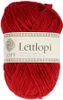 A ball of red yarn with a label. Produktbild-Vorschau